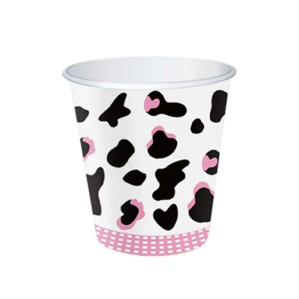 Cow Print Paper Cups 8 Piece