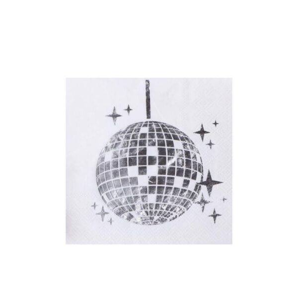 Disco Themed Party Paper Napkins 25 Piece
