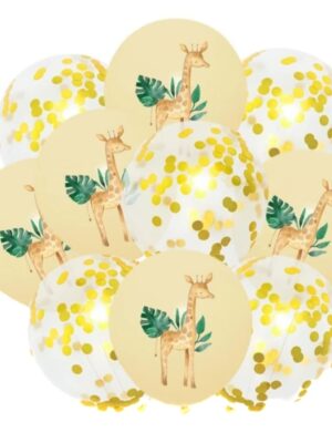 Giraffe Latex Balloons 10 Piece