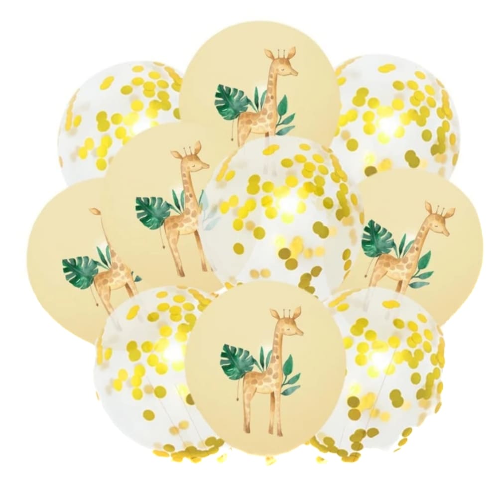 Giraffe Latex Balloons-10 Piece 1 Giraffe Latex Balloons 10 Piece