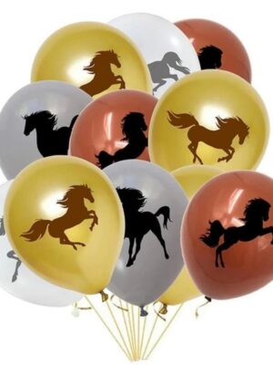 Horse Print Latex Balloons 10 Piece