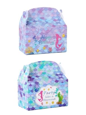 Mermaid Party Favor Boxes 12 Piece