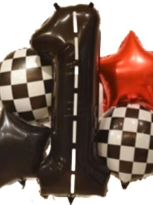 Racing Foil Balloons Number One Balloon Set 5 Piece