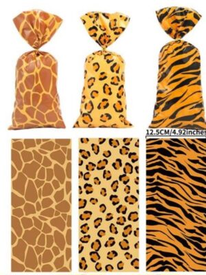 Safari Animal Skin Print Celo Favor Bags 12 Piece