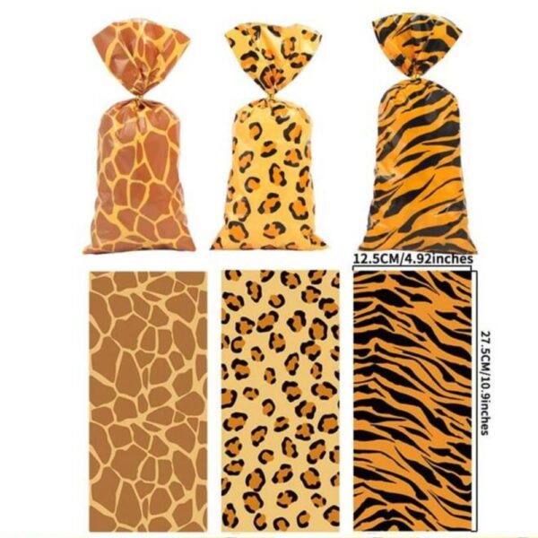 Safari Animal Skin Print Celo Favor Bags 12 Piece