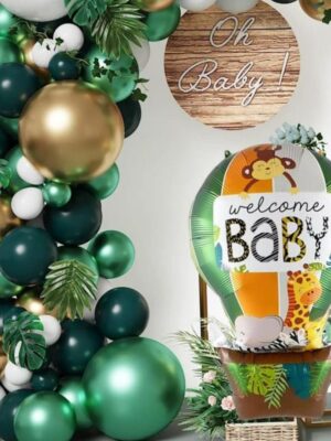 Safari Themed Hot Air Shaped Foil Balloon