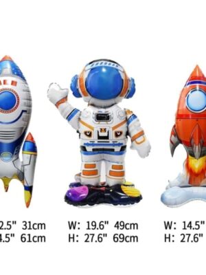 Space Themed Foil Balloons 3 Piece