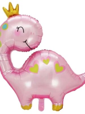 Adorable Pink Dinosaur Shaped Foil Balloon