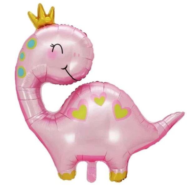 Adorable Pink Dinosaur Shaped Foil Balloon