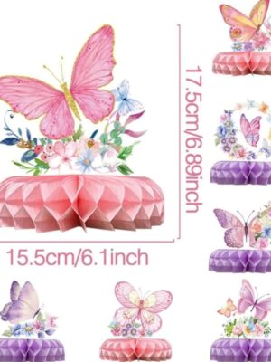 Butterfly Pink And Purple Honeycomb Decorations