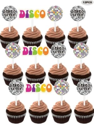 Disco Themed Cupcake Toppers