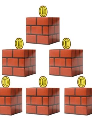 Mario Bros Brick Party Favor Boxes 12 Piece