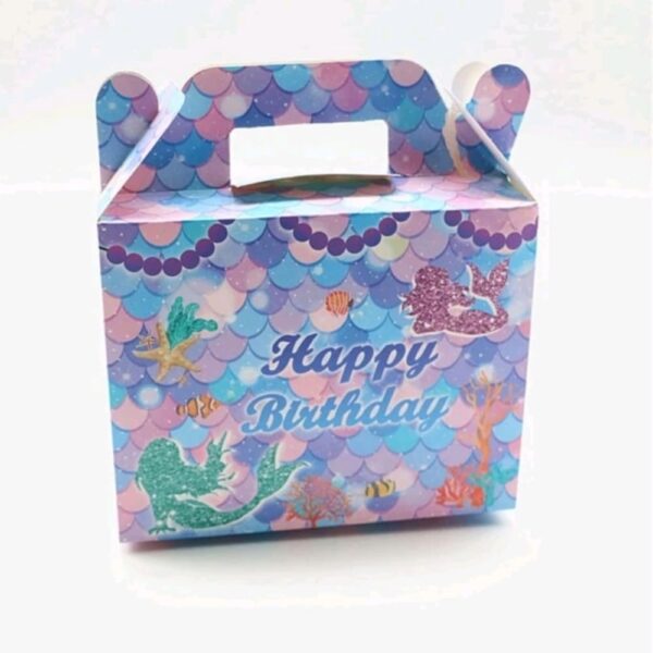 Mermaid Happy Birthday Candy Favor Boxes 6 Piece