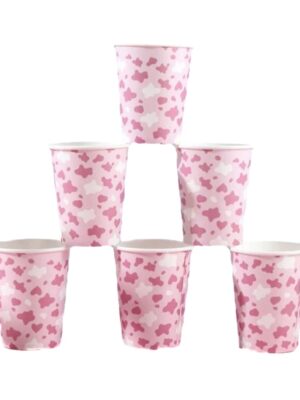Pink Cow Print Party Paper Cups