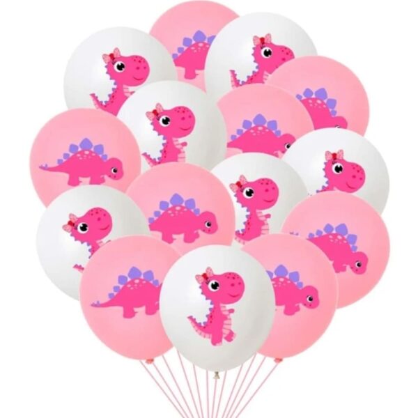 Pink Dinosaur Latex Balloons
