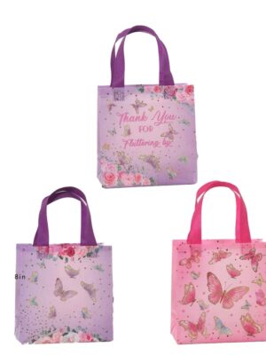 Pretty Butterfly Tote Bags 12 Piece