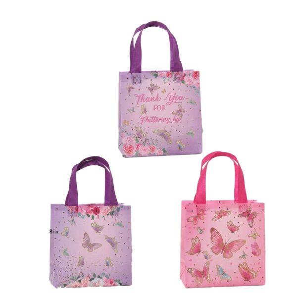 Pretty Butterfly Tote Bags 12 Piece