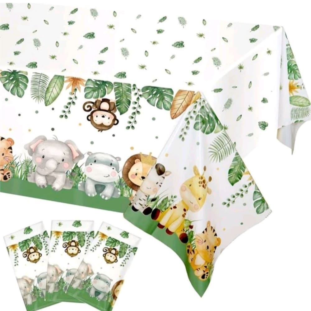 Safari Animal Tablecloth Pretty Party Shop   Safari Animal Table Cloth 