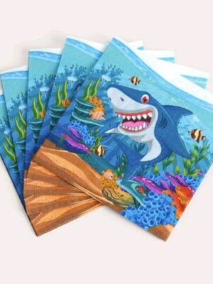 Shark Party Paper Napkins 25 Piece