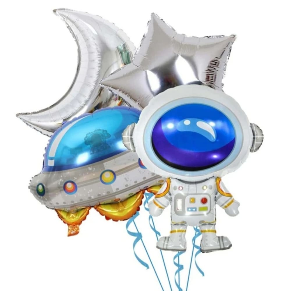 Space Foil Balloon Set-4 Piece 1 Space Party Foil Balloon Set 4 Piece