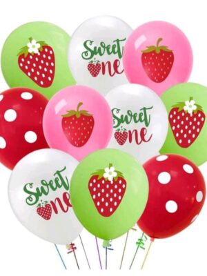 Strawberry Sweet One Latex Balloons
