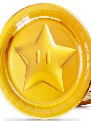 Super Mario Star Paper Plates 10 Piece