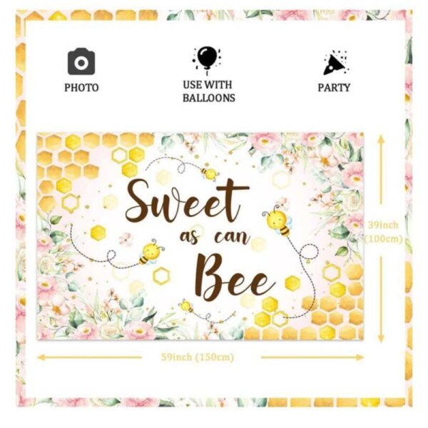 Sweet as Can Bee Party Backdrop