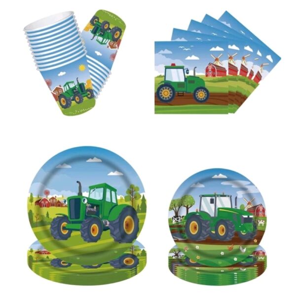 Tractor Party Disposable Set 40 Piece