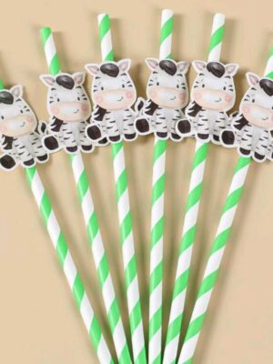 Zebra Paper Straws