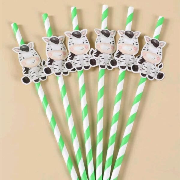 Zebra Paper Straws