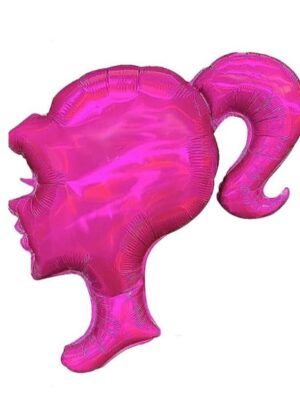 Barbie Silhoutte Head Foil Balloon Copy