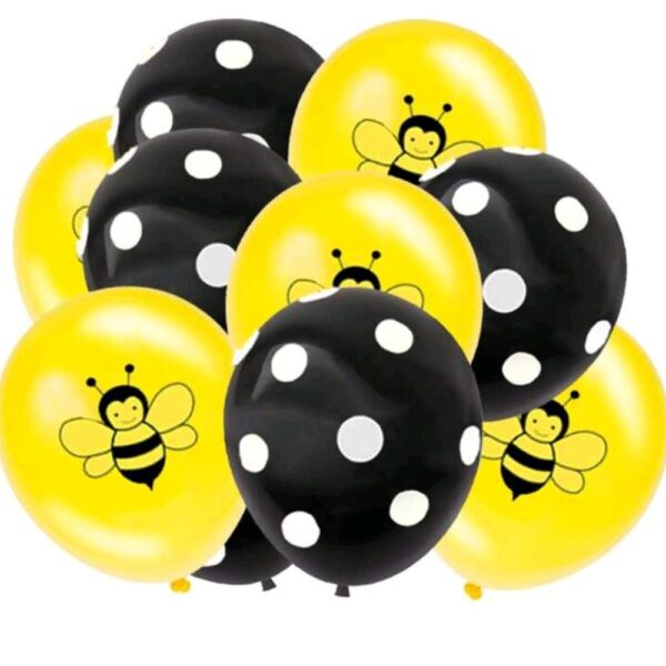 Bee Latex Balloons 10 Piece