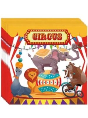 Circus Themed Paper Napkins 24 Piece