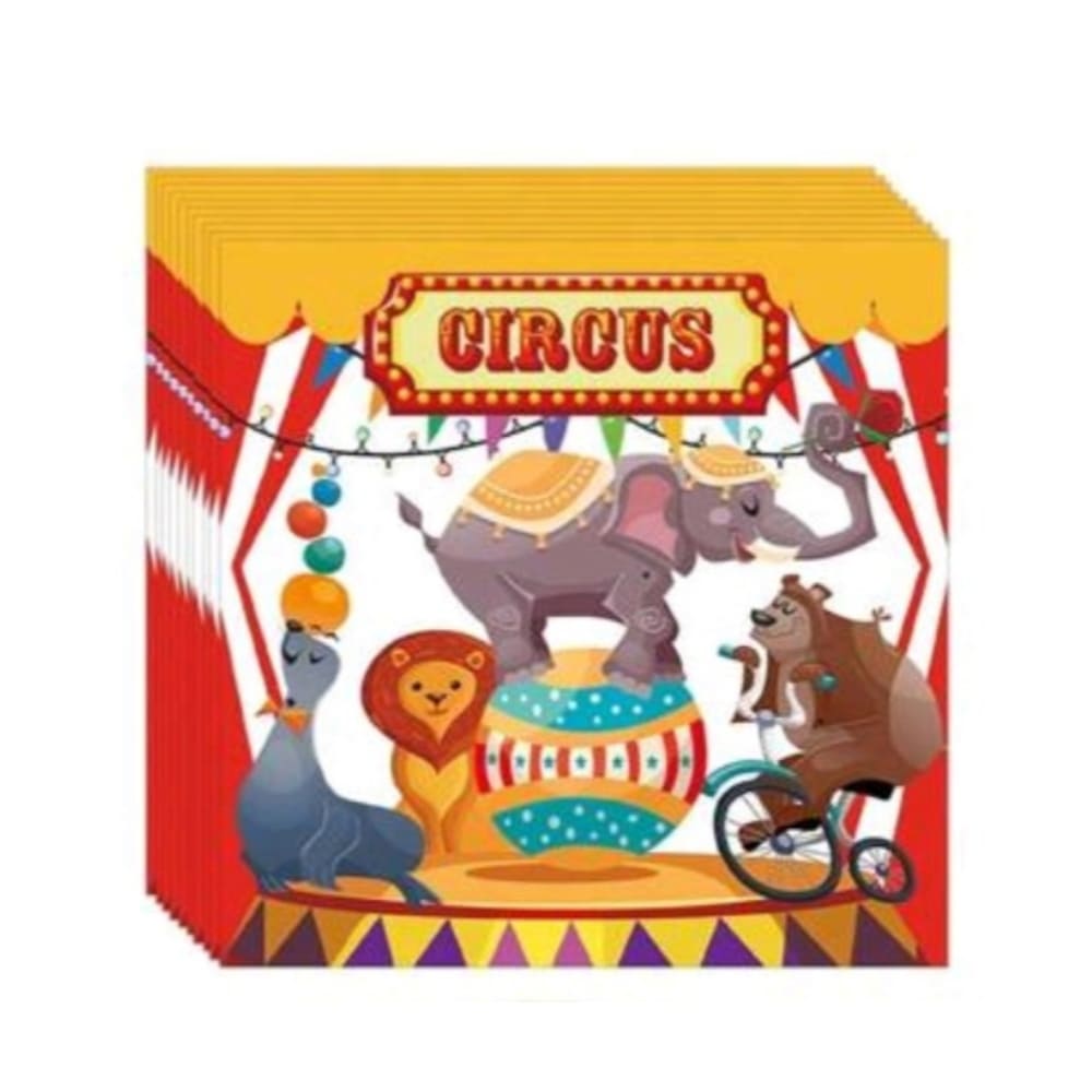 Circus Themed Paper Napkins-24 Piece 1 Circus Themed Paper Napkins 24 Piece