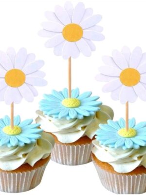 Daisy Cupcake Toppers 16 Piece