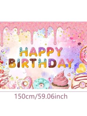 Ice Cream Happy Birthday Backdrop