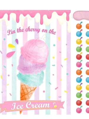 Ice Cream Pin The Cherry Party Game