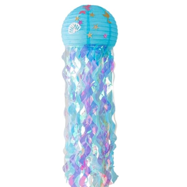 Jelly Fish Lantern Decoration Blue