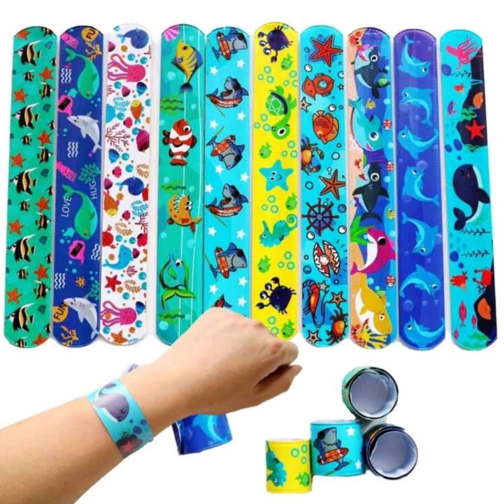 Under The Sea Themed Slapbands-10 Piece 1 Ocean Themed Slapbands