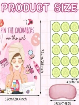 Pin the Cucumber Pamper Party Garme