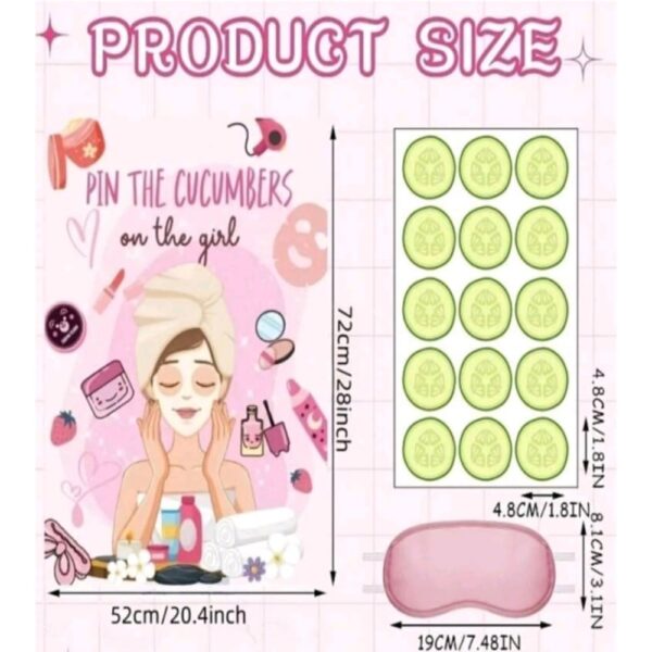 Pin the Cucumber Pamper Party Garme