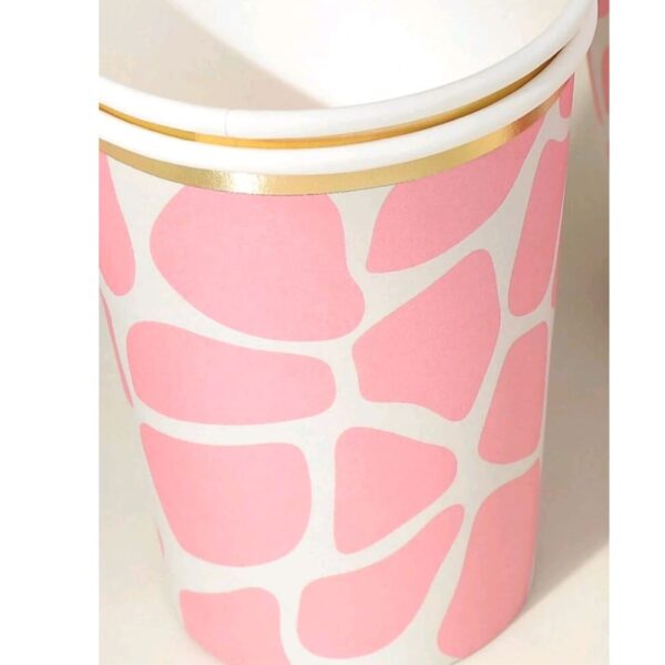 Pink Leopard Party Paper Cups 10 Piece