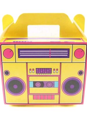 Retro Boombox Party Favor Boxes 12 Piece