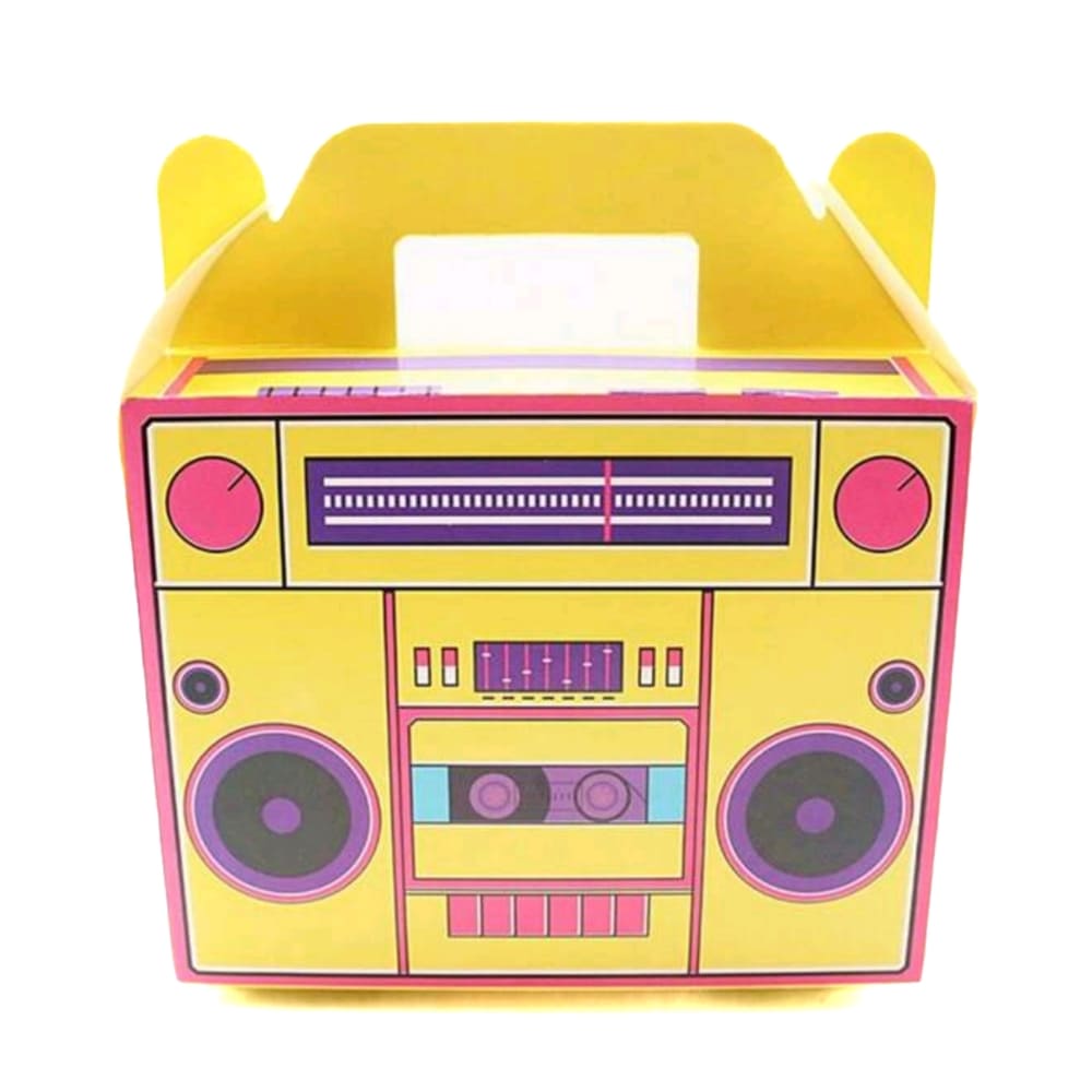 Retro Boombox Shaped Party Favor Boxes-12 Piece - Pretty Party Shop