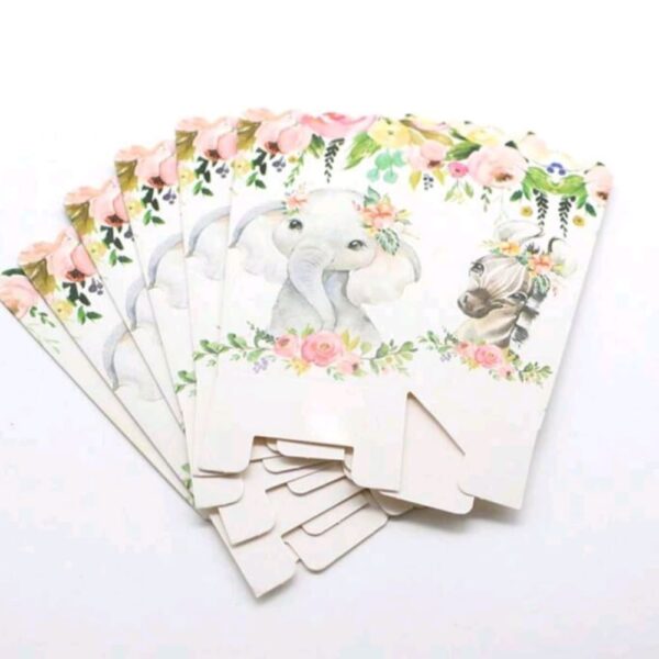 Safari Girl Floral Party Favor Boxes