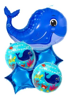 Whale Foil Balloon Set