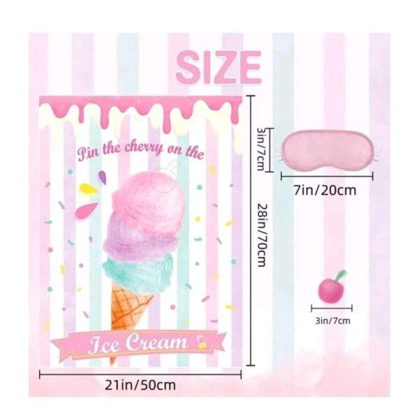 ice cream pin the cherry party game dimensions