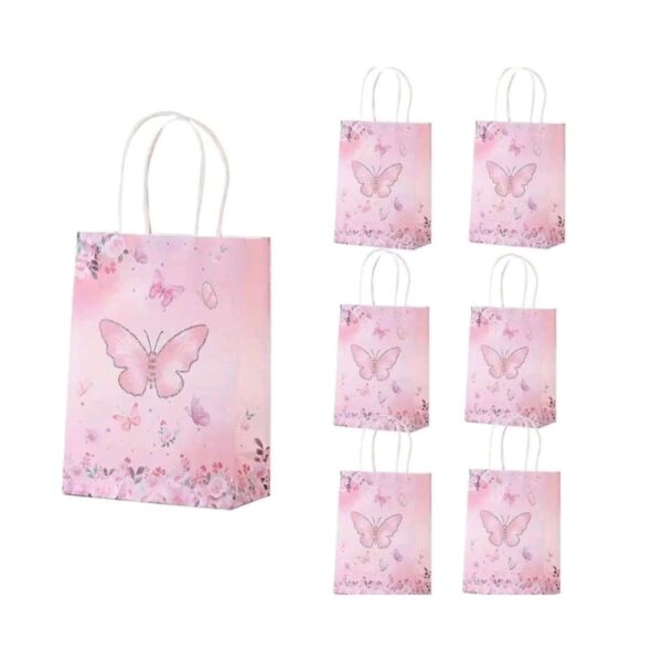 Butterfly Party Favor Bags With Handle 12 Piece