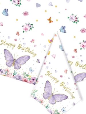 Butterfly Tablecloth Purple