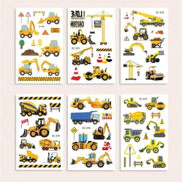 Construction Tattoos 6 Sheets